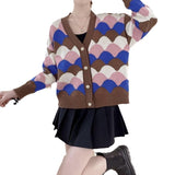Women Knitwear Autumn and Winter V-neck Sweater Loose Knitted Cardigan