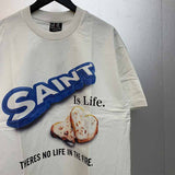 SAINT MICHAEL Vintage T Shirt Cookie Print Short Sleeve
