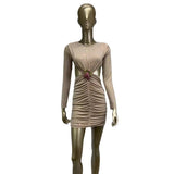 Women Dresses Sexy Backless Tight Short Hip Skirt (Ont0408)