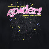 Sp5der Hoodie Cobweb Puff Print Pure Cotton