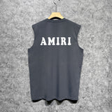 Amiri tank top smiley face printing