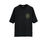 Ch hip-hop t shirts ch kroma hoof sanskrit cross printingloosecasualpure cotton american heavy weight short sleeves