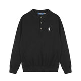 Rl ralph lauren polo collar wool sweater - warm women's fall/winter button-down casual loose knit