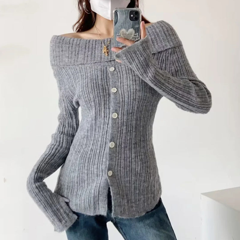 Women Sweater Knitwear Autumn Winter Coat Cashmere-like Sweater