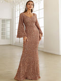 Harlem Nights Outfits V-neck Hip Sequins Dress