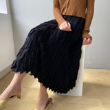 Women Knitted Skirt Autumn and Winter Knitting Umbrella Skirt