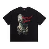 saint m t shirts s.m monster print graphic crew neck pullover short sleeve top