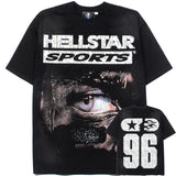 Hip-hop t shirts american high street half sleeve eye niche loosetrendy short sleeve t-shirt summertopst
