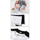 Hip-hop t-shirts: american high street style, short sleeve, basketball flame warriors skull print, trendy loose fit tee