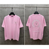 Ch hip-hop t shirts ch short-sleeved classic sanskrit horseshoe patch embroidertrendycasualeasiest for match