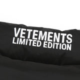 Vetements Hoodie VTM Embroidered Logo Stand Collar Zipper Thick Loose down Jacket
