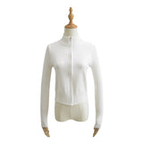 Women Sweater Knitwear Turtleneck Zipper Knitted Cardigan Coat Sweater