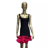 Women Dresses Square Collar Slimming Sheath Dress Banquet Party Gown (Ont0408)