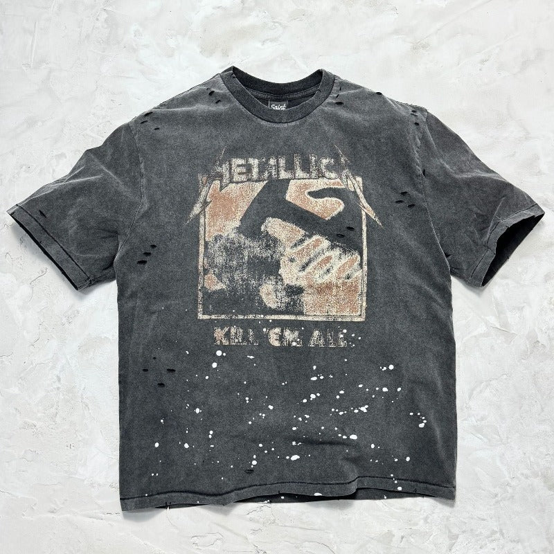 saint m t shirts s.m collaboration graphic crewneck t-shirt