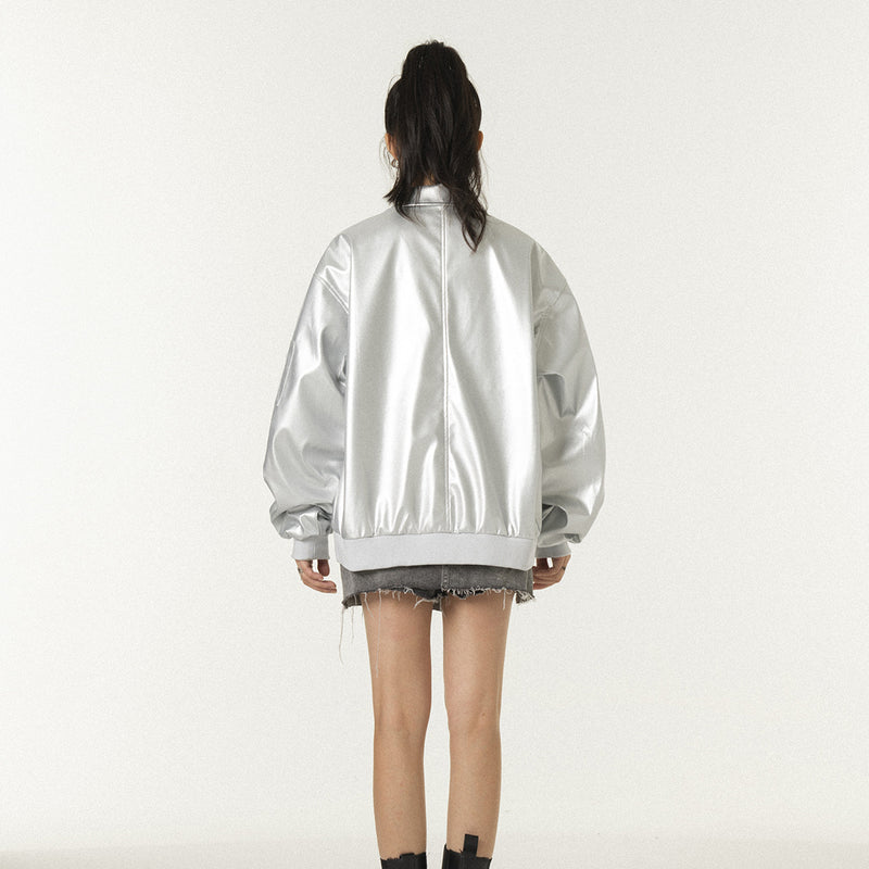 Unisex Jacket Autumn Embroidery Pu Jacket