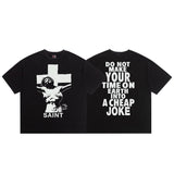 saint m t shirts s.m vintage washed distressed crew neck pullover short sleeve top