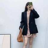 Women Suits Loose Casual Black Blazer