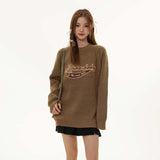 Unisex Sweater Autumn Affixed Cloth Embroidered