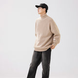 Unisex Sweater Winter Turtleneck Simple Sweater