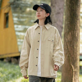 Unisex Shirts Autumn Collar Back Buttoned Shirt