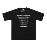Vetements T Shirts VTM Three-Dimensional Foam Letter Printing Slogan round Neck Short Sleeve T-shirt