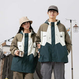 Unisex Jacket Autumn Stitching Contrast Color Jacket