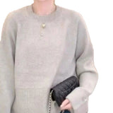 Women Knitted Pullover Loose Knitwear Autumn Winter Coat