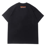 Hip-hop t shirts american high street half sleeve weightlifting stylish cartoon printing loose round neck trendy short sleeve t-shirt tee