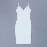 Women's Evening Dress Strap Belt Dress Sexy Slim Fit Bandage Dress