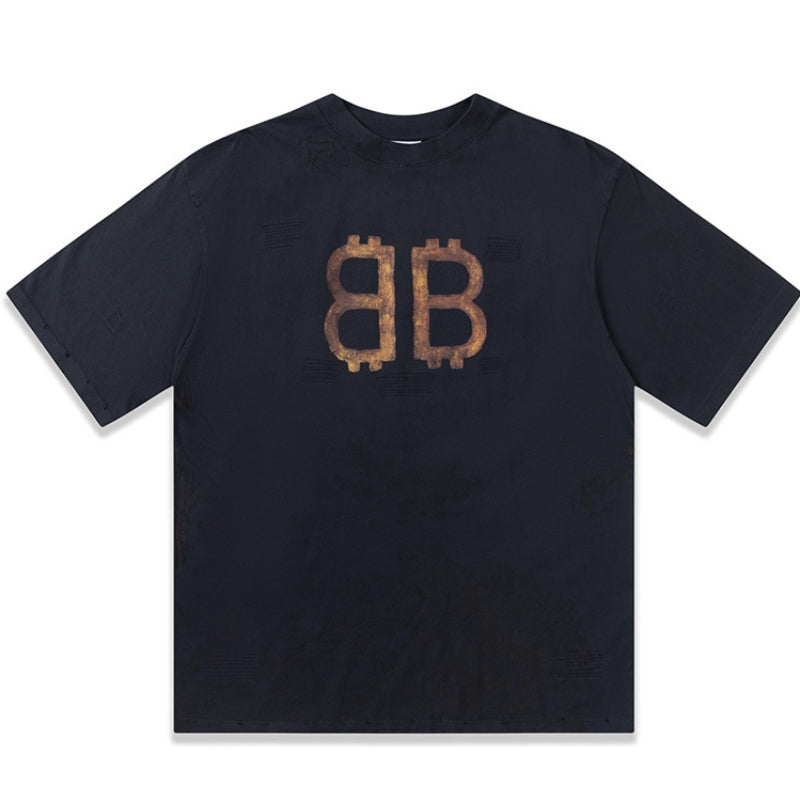 Vetements T Shirt VTM Werther Cute Worn Loose round Neck Short Sleeve T-shirt