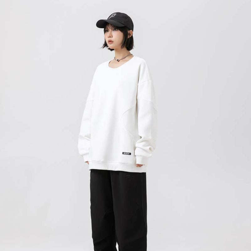 Unisex Hoodie Autumn Thread Patchwork Sweater