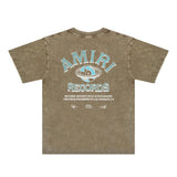 Amiri Washed Distressed T Shirt Printed Trendy Pure Cotton