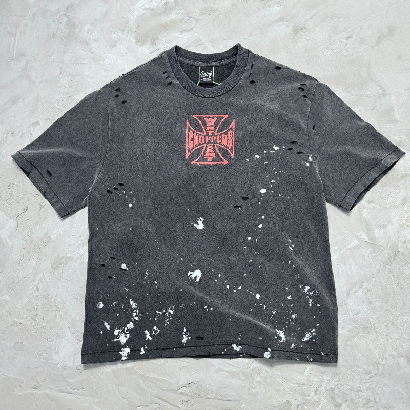 saint m t shirts s.m collaboration series graphic print crew neck pullover short sleeve t-shirt