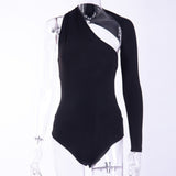 Women Jumpsuit Sexy One-Shoulder Single Sleeve Jumpsuit