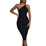 Women's Evening Dress Sexy Backless Slim Fit Dress Dress Black Bandage One-Piece Dress