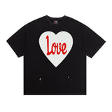 saint m t shirts s.m. heart love graphic crew neck pullover short sleeve top