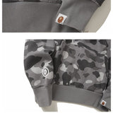 Bathing Ape Hoodie Zip Honeycomb Camo Kangaroo Pocket Sweater Pullover