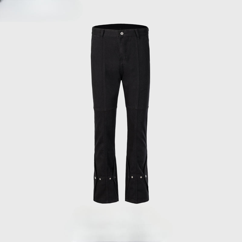 MIJKO Men's Vintage Pants MIJKO Spliced trousers Men's and women's slim-fitting jeans