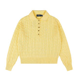 Rl ralph pony wool sweatersweatertopsknittingfall and winterpolo collarcasualpullover macaron couple