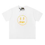 Drew house tshirt r streetwear brand d@ew smiley face print crew neck pullover short sleeve