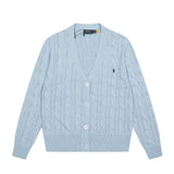 Rl small malaf v neckknittingoutwear macaron color fall and winter single-breasted couple cardigan woolen jacket