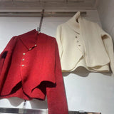 Women Knitted Cardigan Women's Cardigan Autumn and Winter Loose Cropped Sweater Coat