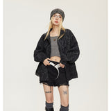 Unisex Jacket Spring and Autumn Vintage Stand Collar Top Jacket Baggy Coat