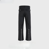 MIJKO Men's Vintage Pants MIJKO Men's Women's Zipper Pants Wide Feet Tide Casual