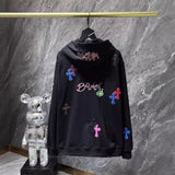Chh Chrome Hearts Hoodie Autumn/Winter CH Classic Color Sanskrit Hand Painted Graffiti Casual Hooded Sweater