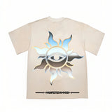 Hip-hop t shirts american retro skull guitar other printing washed old retro rock loose short-sleeved t-shirt tee