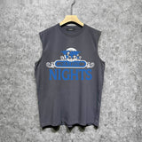 Amiri tank top earth letter printing