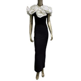 Women Dresses White Flowers Long Formal Dress (Otn202404)