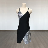 Women's Evening Dress Summer Sequined Suspender Slit Slim-Fitting Formal Dress Bandage One-Piece Dress