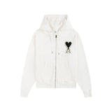 Amiaheoineloveembroidersweatshirt zipperoutwear high weight hooded couple hoodiefall and winterlong sleeves